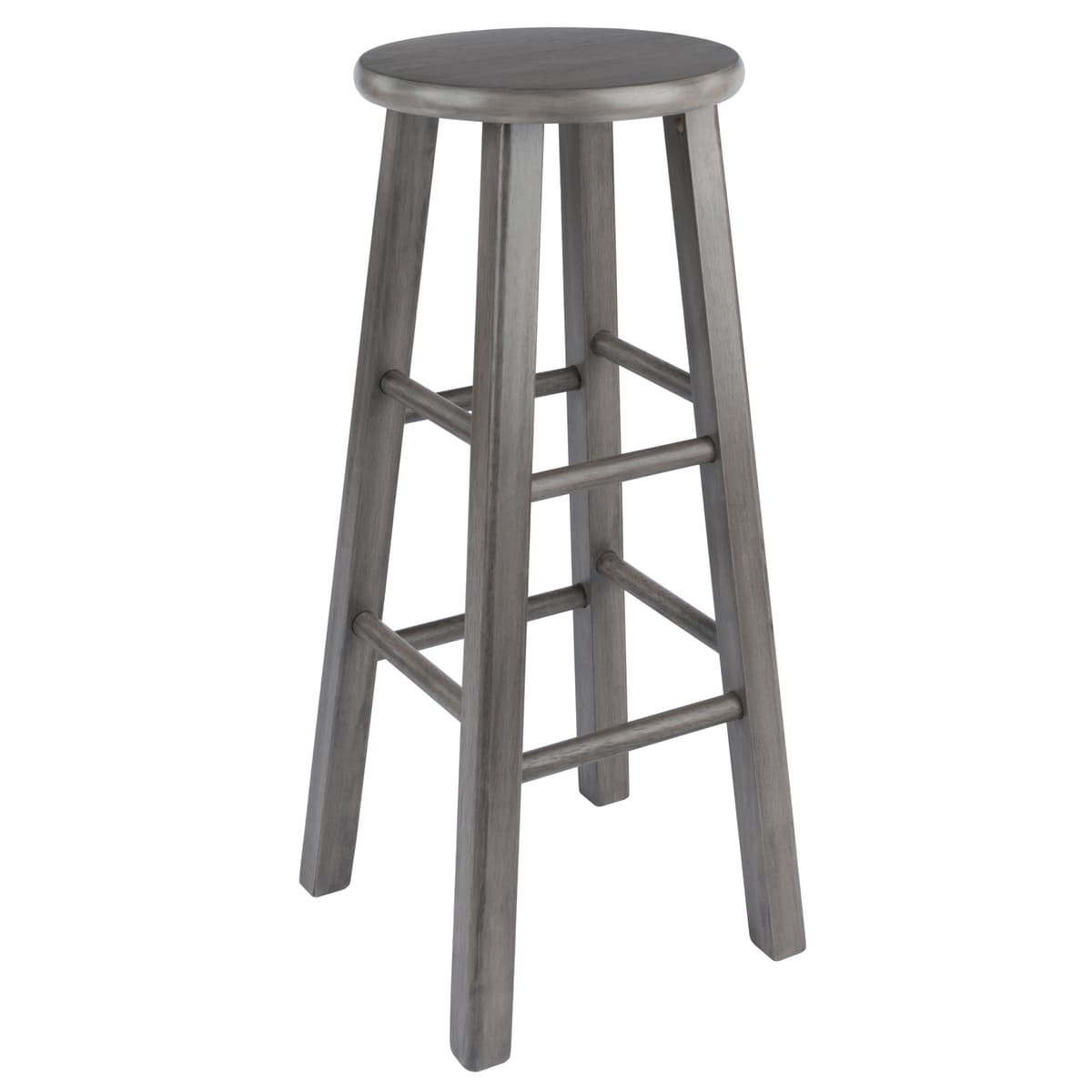 Ivy Square Leg Bar Stool, Rustic Gray