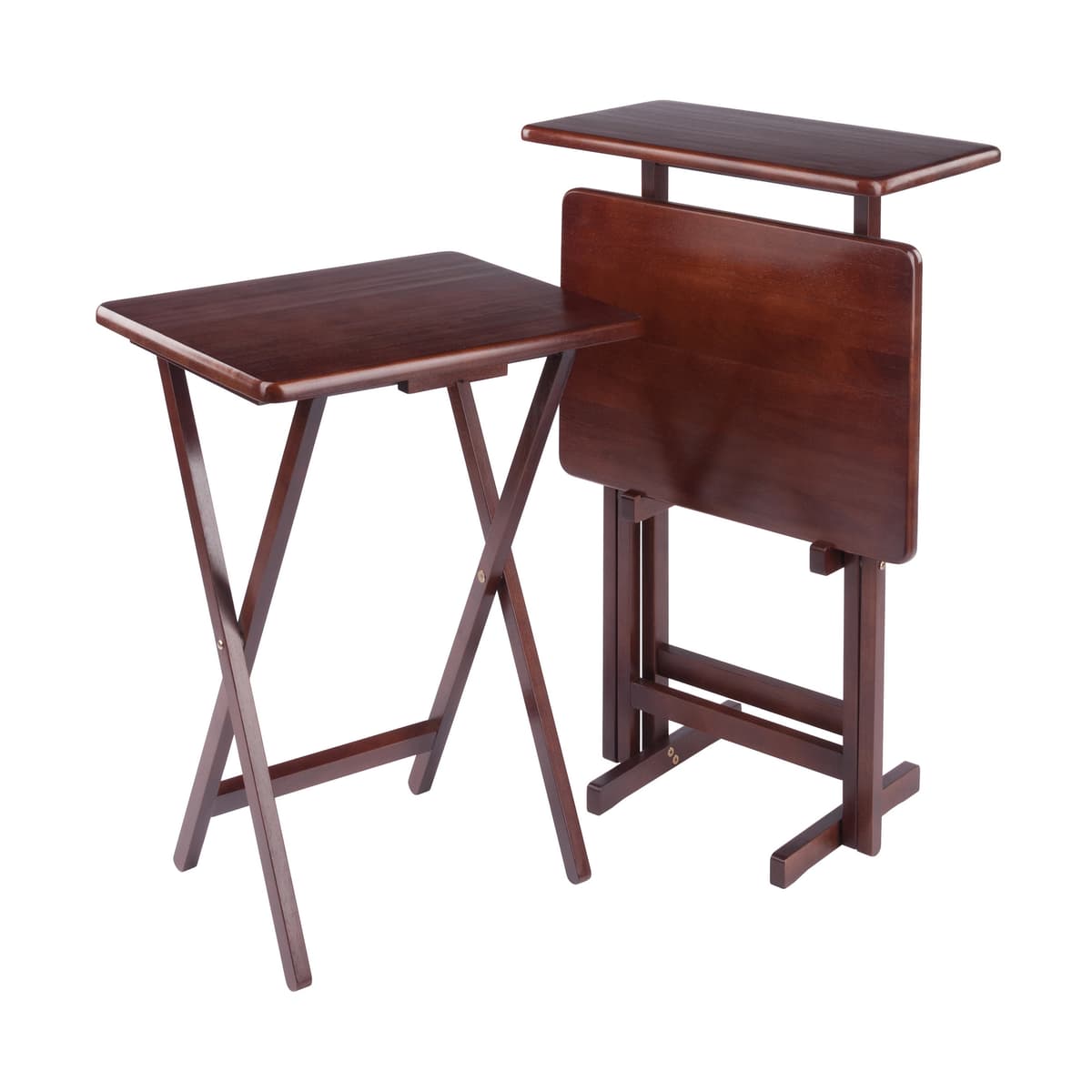 Riley 3-Pc Set Snack Table, Walnut Finish