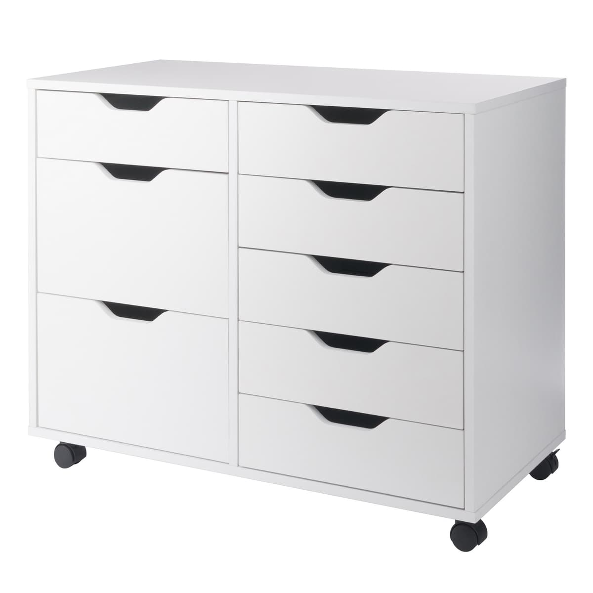 Halifax 6-Drawer Multi-Storage Mobile Cabinet, White