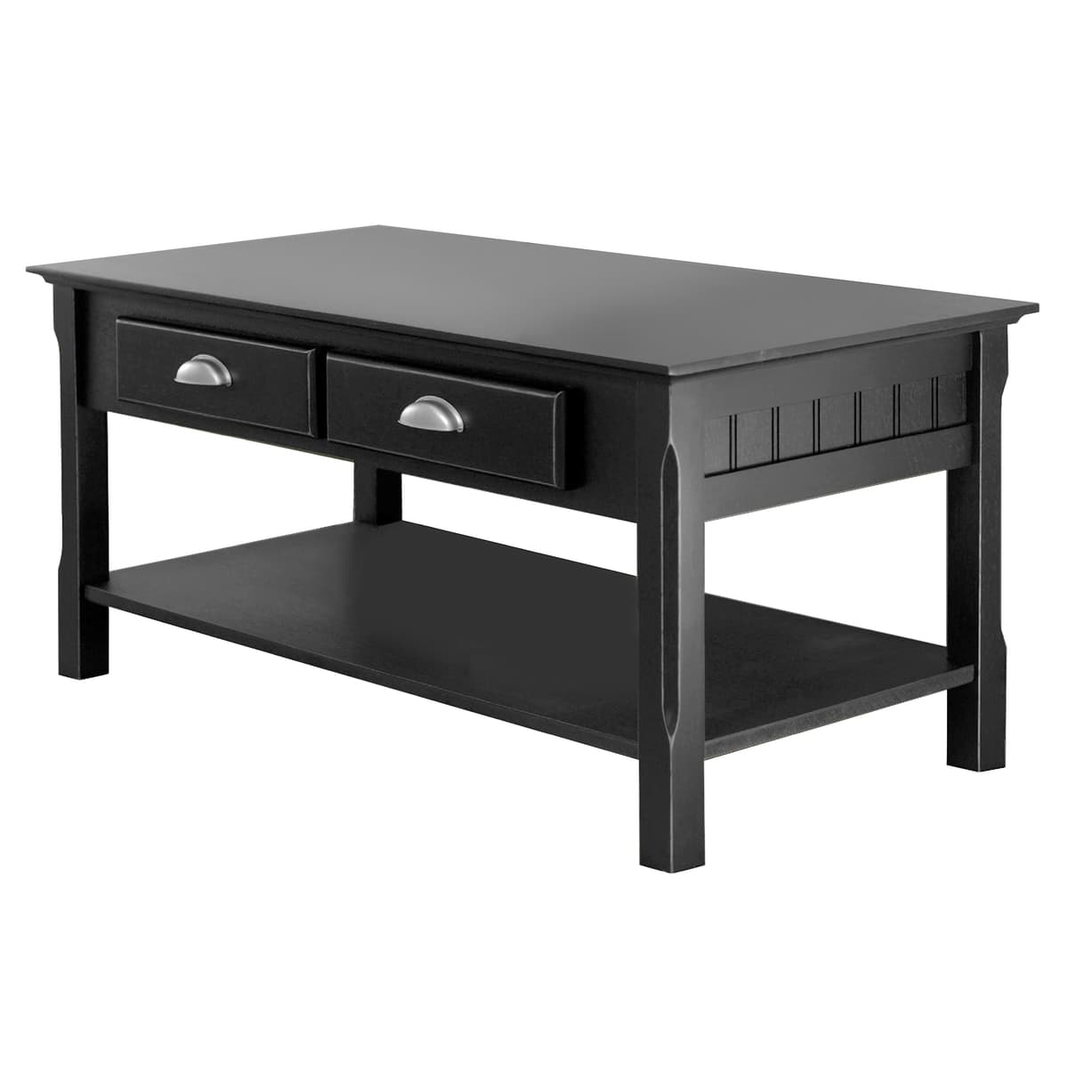 Timber Coffee Table, 38" Wide, 17" High,  Black