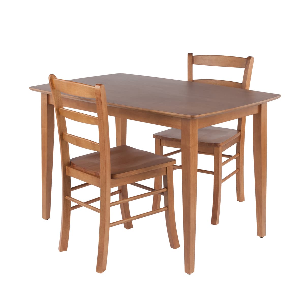 Dakota 3-Pc Dining Table with Benjamin Ladder-back Chairs, Teak