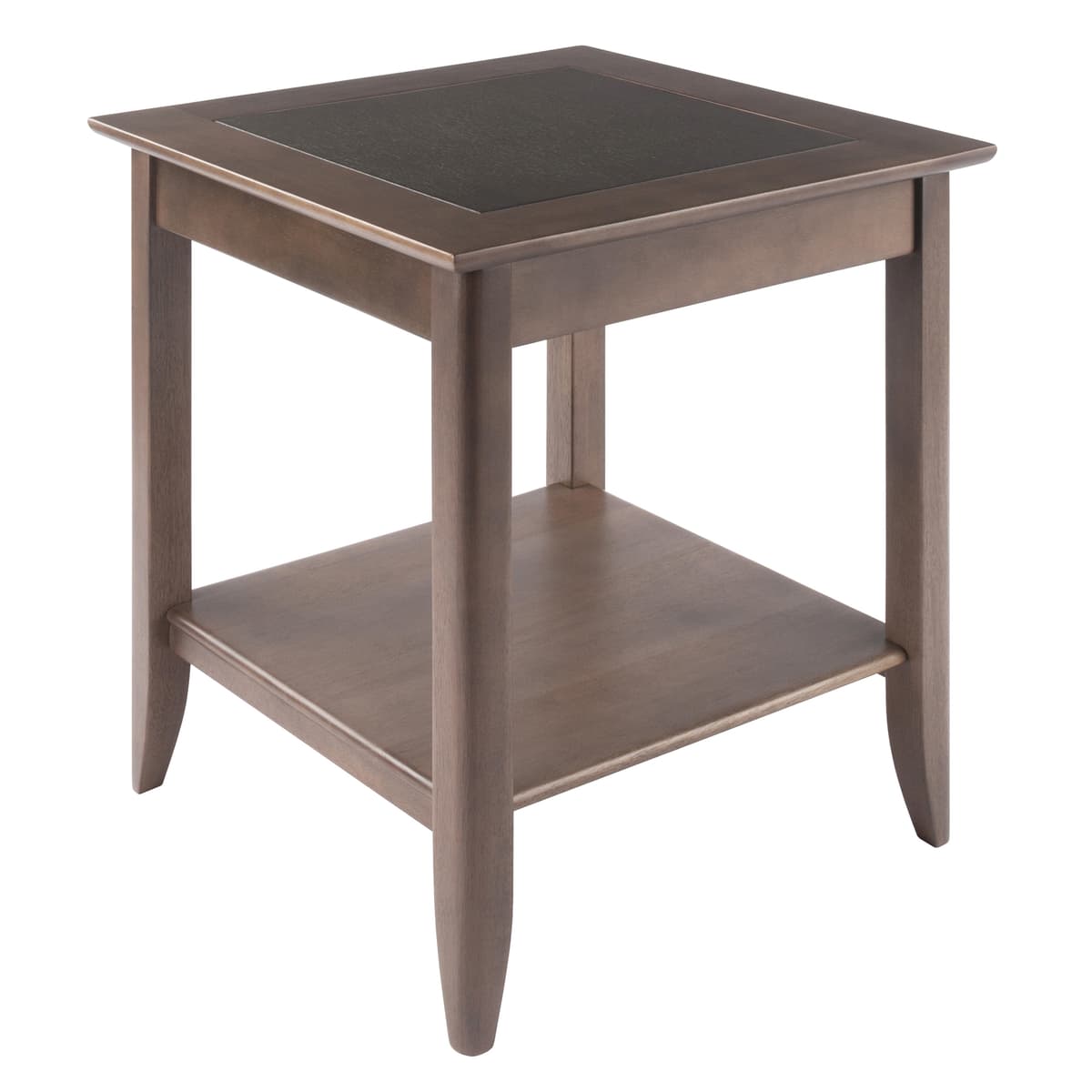Santino Accent Table, 23" Wide, 24" High, Oyster Gray