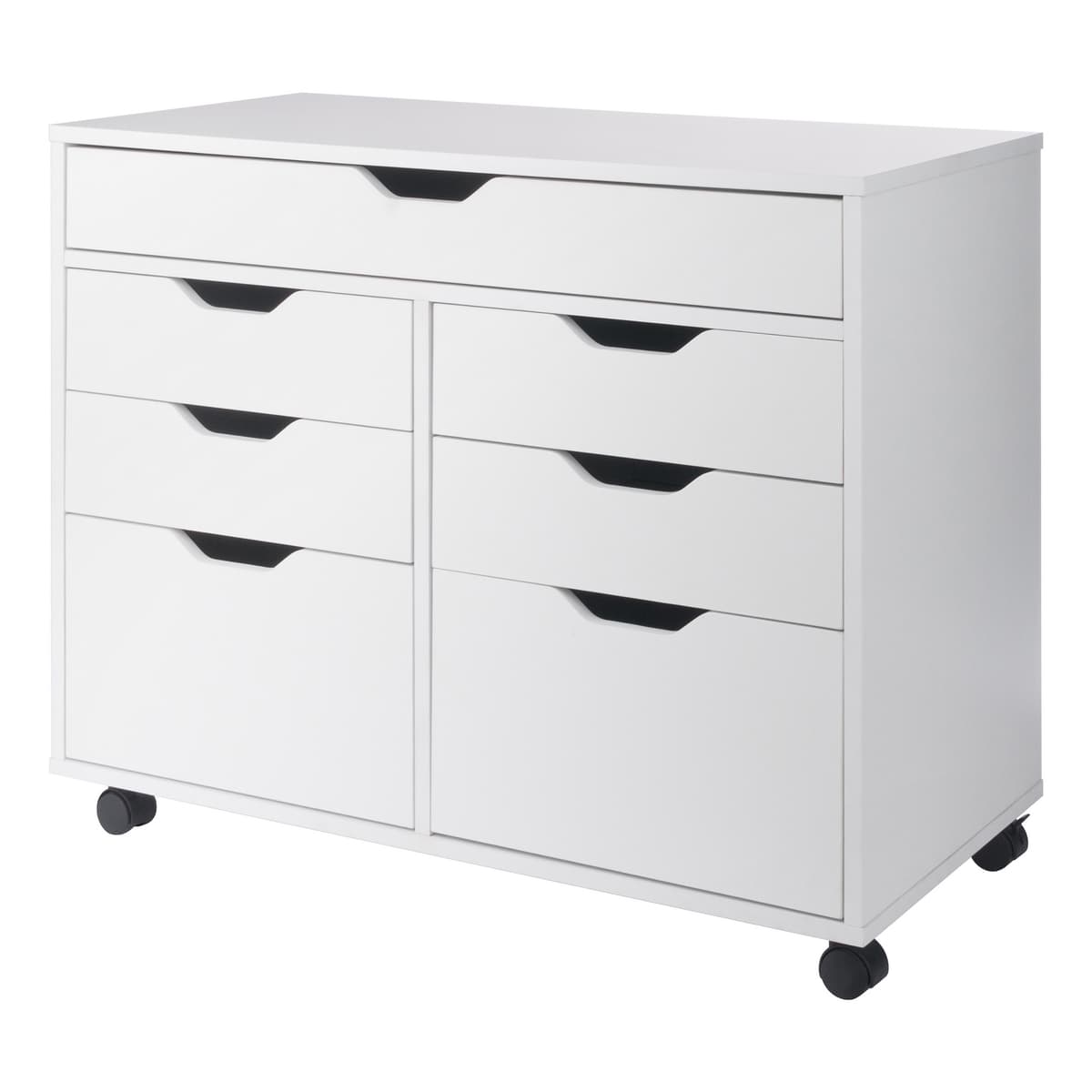 Halifax 5-Drawer Mulit-Storage Mobile Cabinet, White