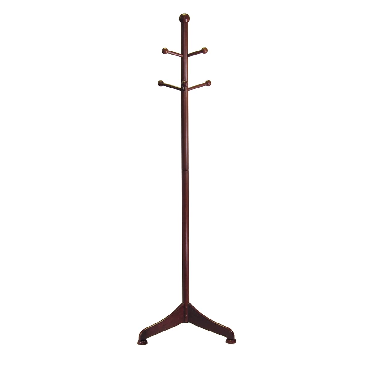 Philip 6-Hook Coat Rack, 71" High, Walnut