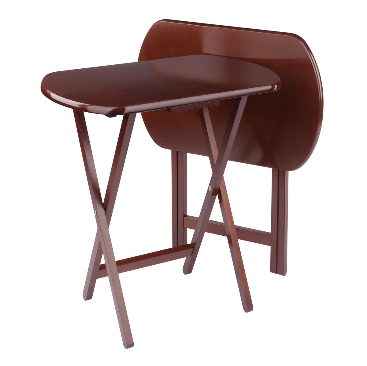 Corbett 2-Pc Oversized Snack Tables, Walnut