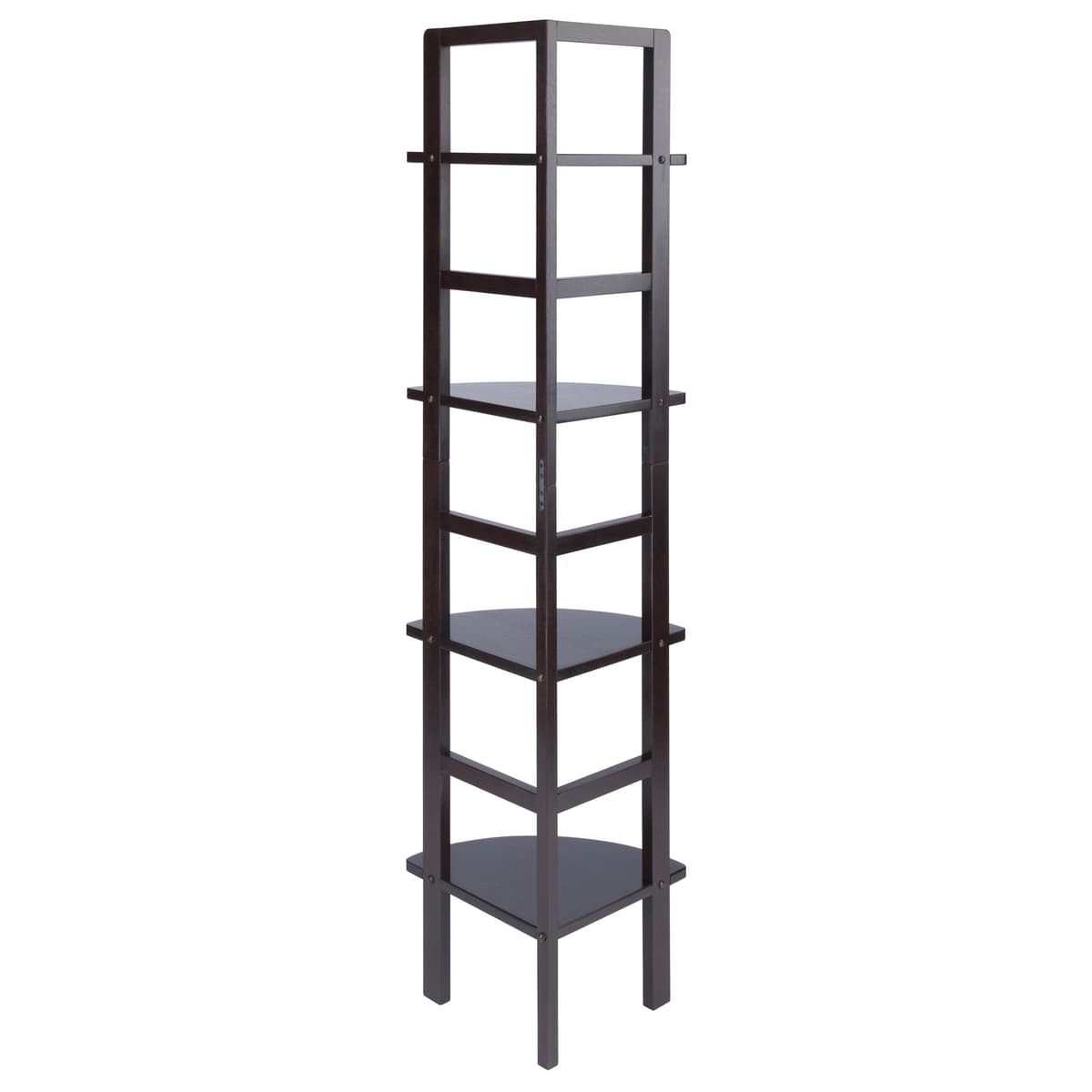Winsome Aiden 4-Tier Corner Baker's Rack, 63” High, 14” Wide, Coffee