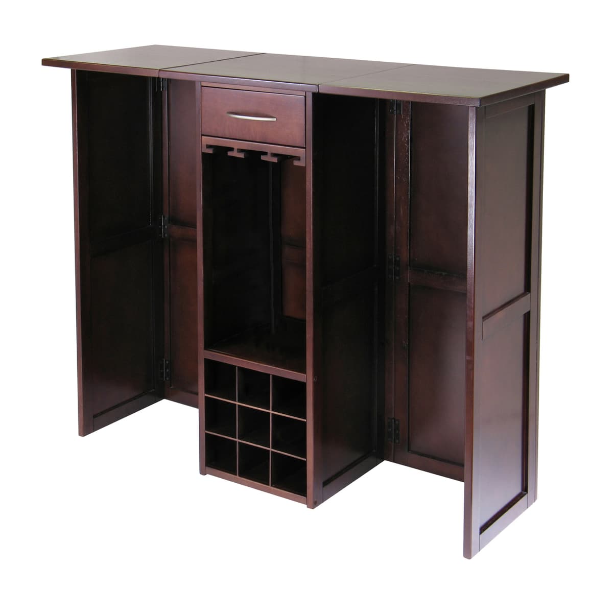Newport Expandable Entertainment Wine Bar, Walnut