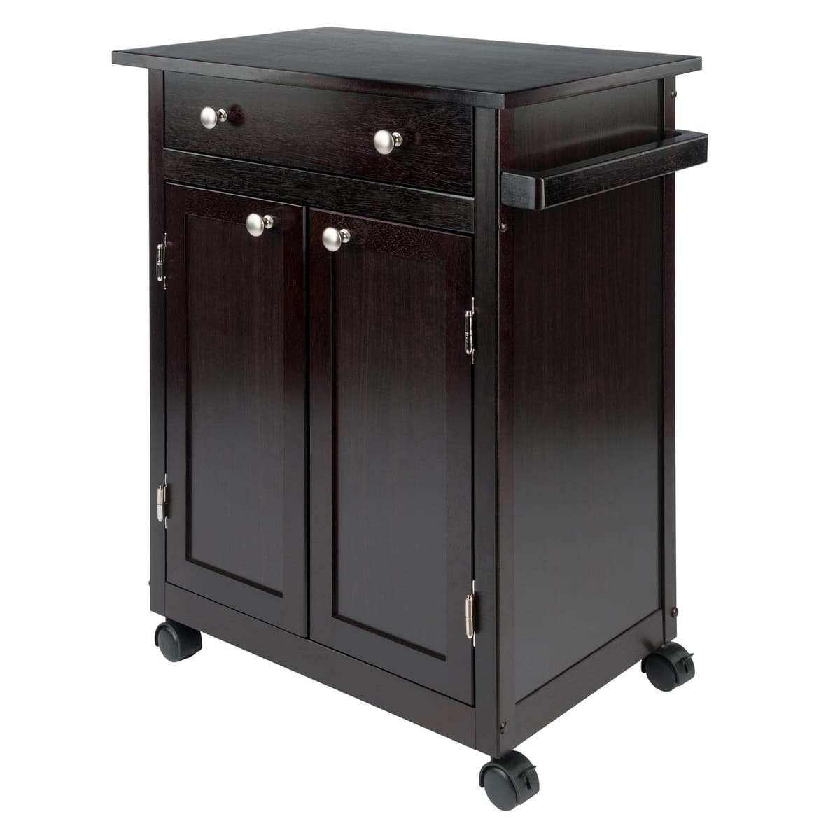 Savannah Kitchen Utility Cart, 27" Wide, 34" High, Espresso