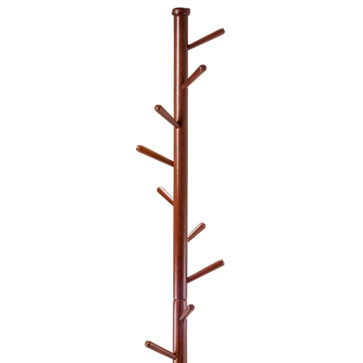 Lily 9-Hook Coat Rack, 70” High, Walnut