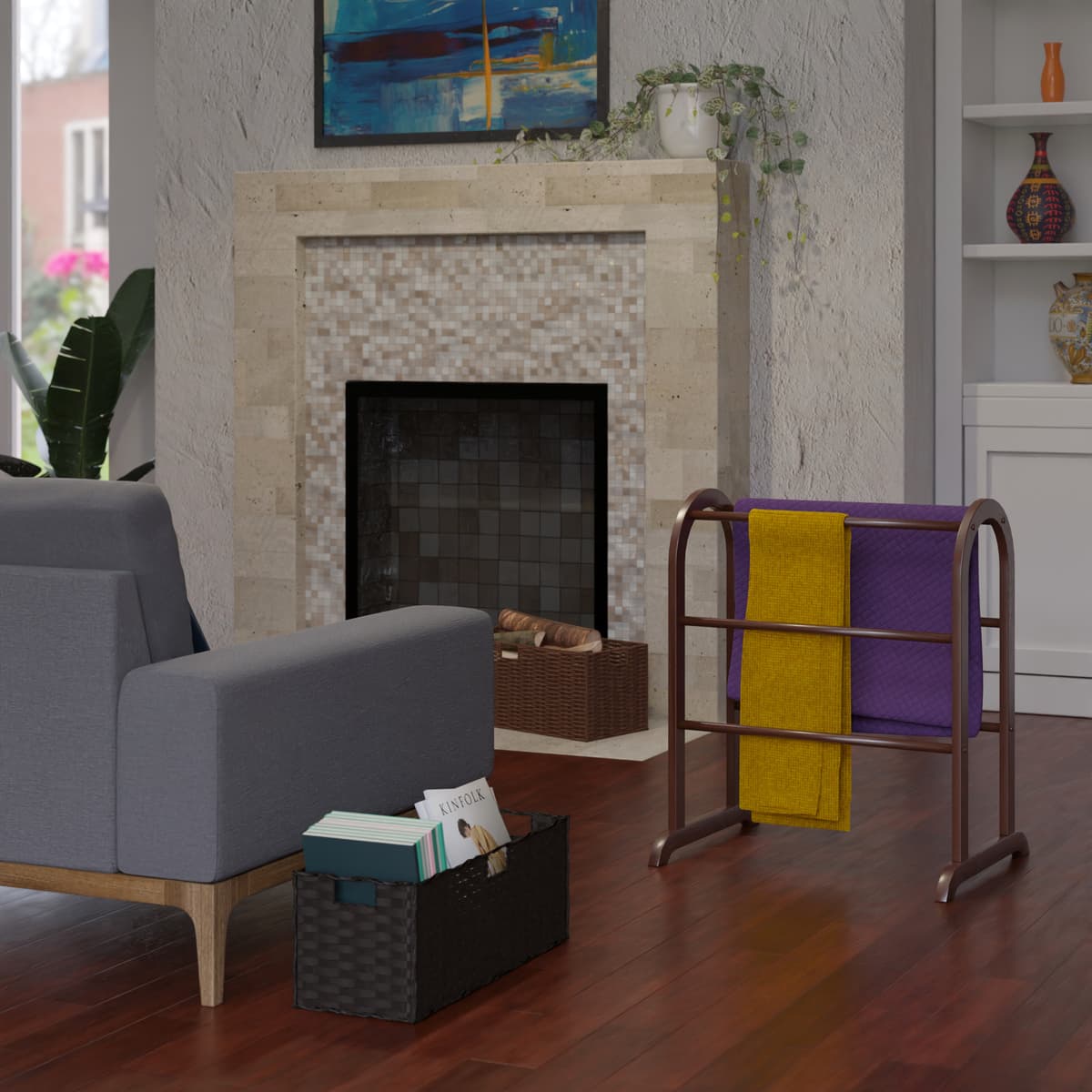 Winsome Eleanor Quilt Rack, 26” Wide, Walnut