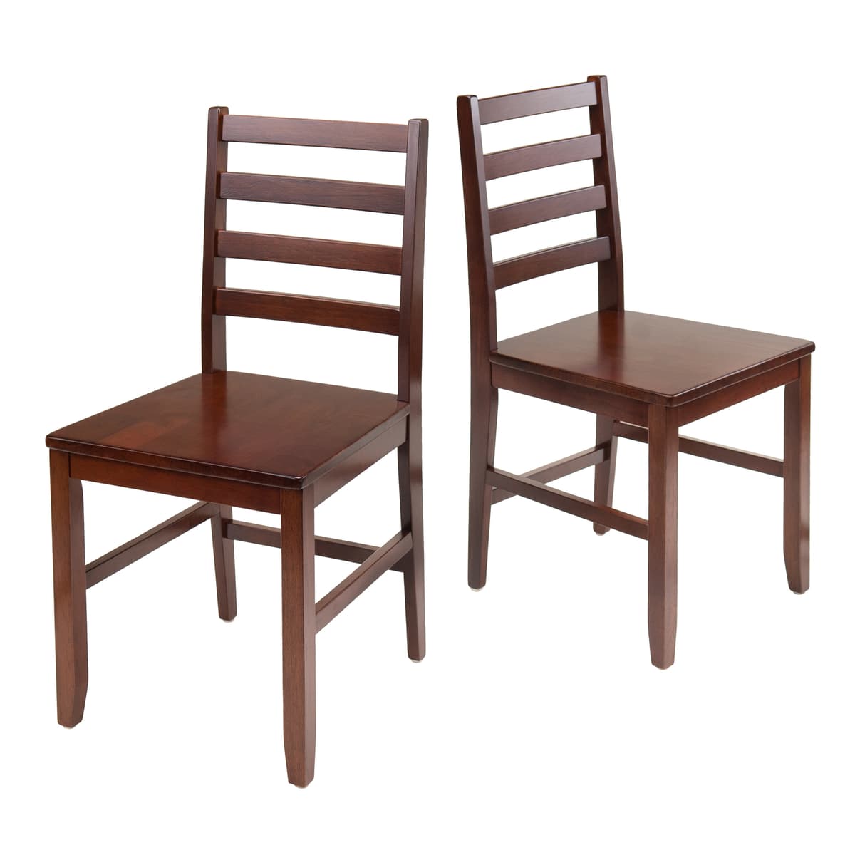 Hamilton 2-Pc Ladder-Back Chair Set, 18" High Seats, Walnut