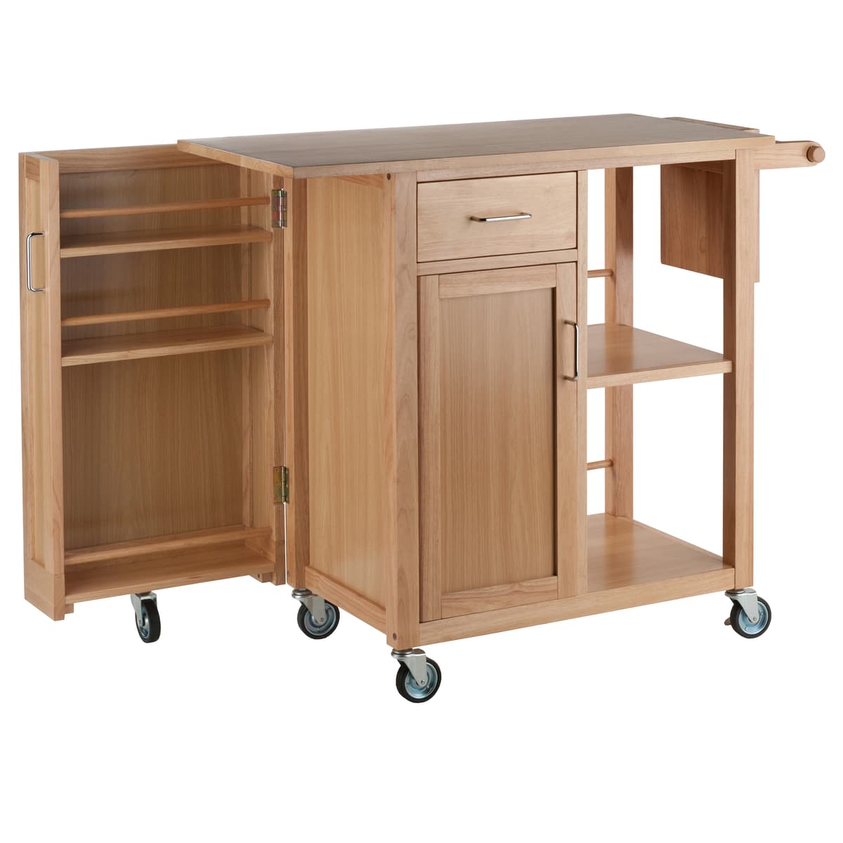 Winsome Douglas Kitchen Utility Cart, 36” High, 43” Wide, Natural