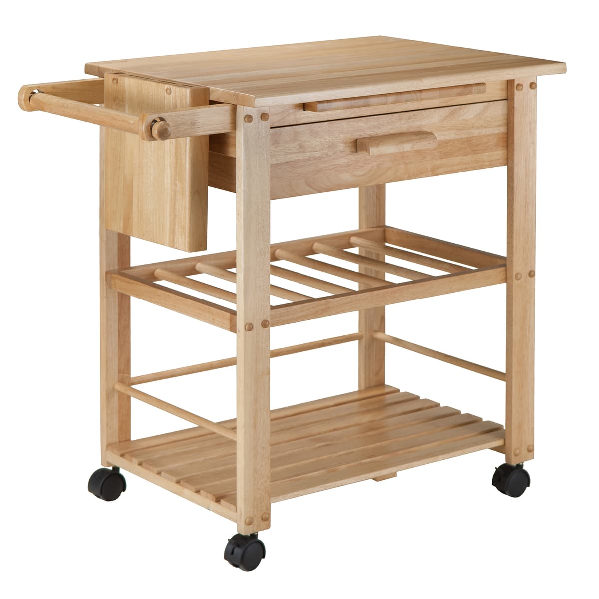 Winsome Finland Kitchen Utility Cart, 32” High, 34” Wide, Natural