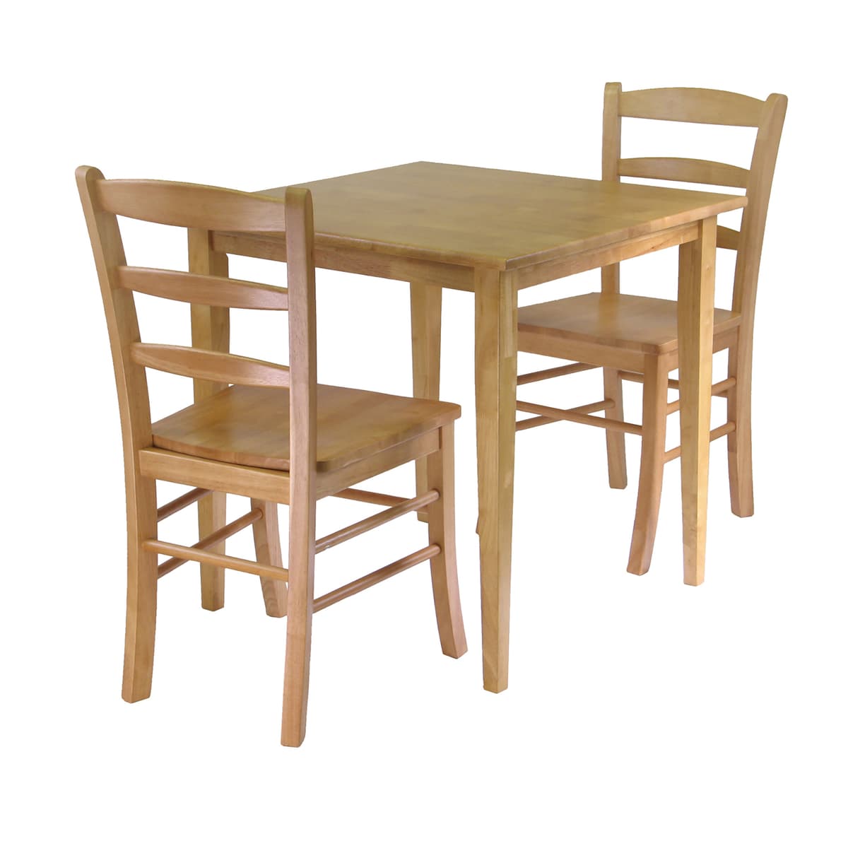 Groveland 3-Pc Dining Table with 2 Ladder Back Chairs, Light Oak