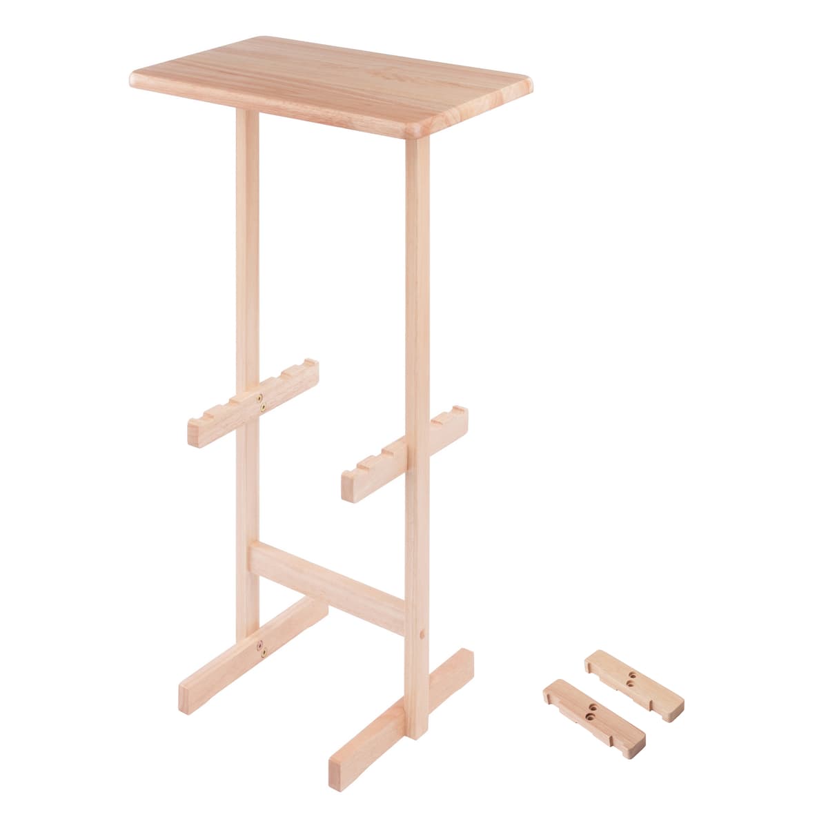 Riley Snack Table Rack, Natural Finish