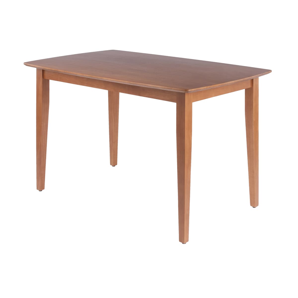 Dakota Dining Table With Tapered Legs & Curved Top, Teak