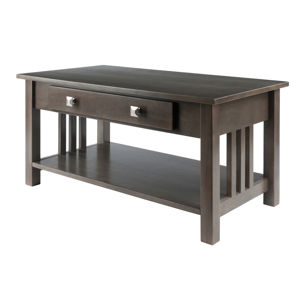 Stafford Coffee Table, 18" High, 37" Wide, Oyster Gray