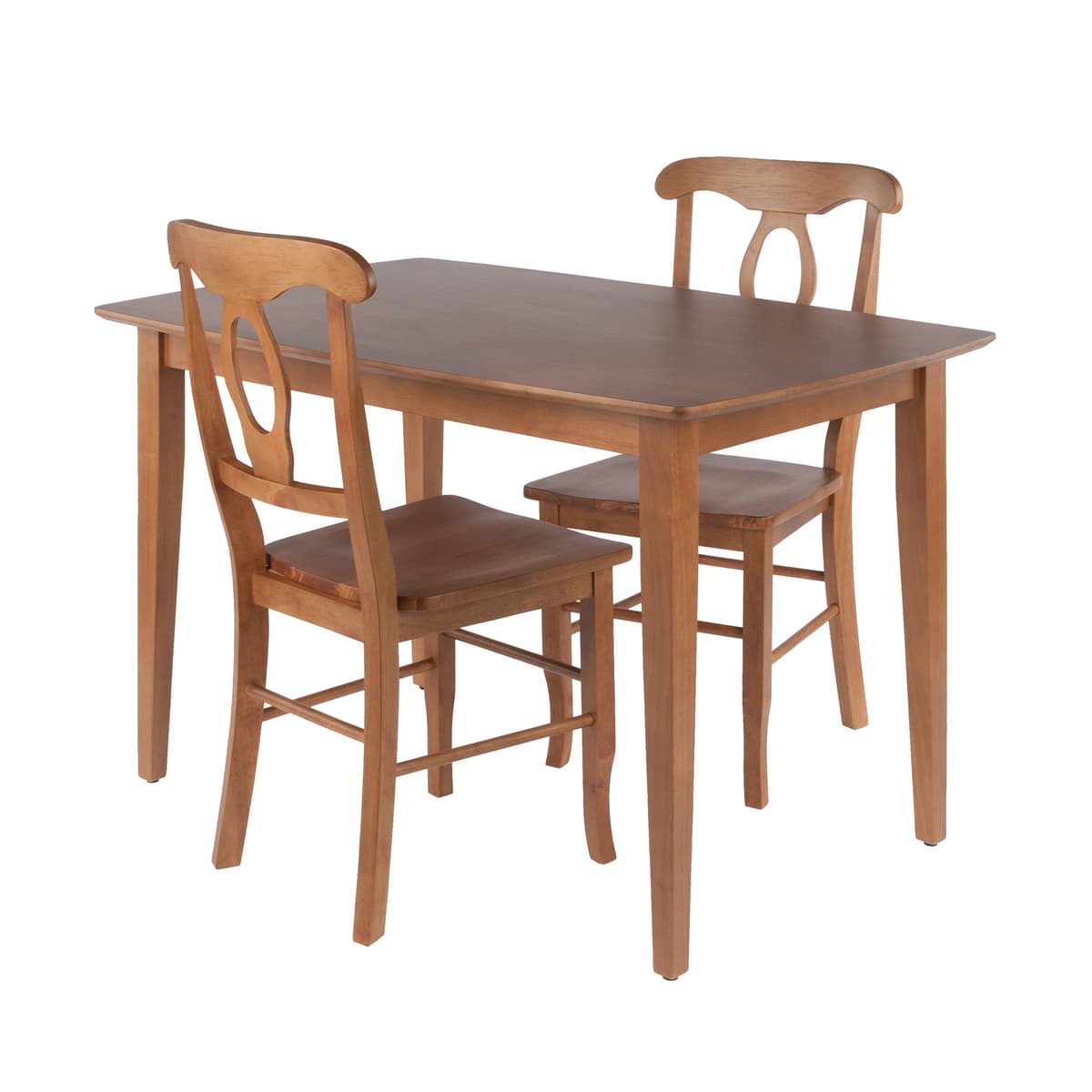 Dakota 3-Pc Dining Table with Renaissance Keyhole-back Chairs, Teak