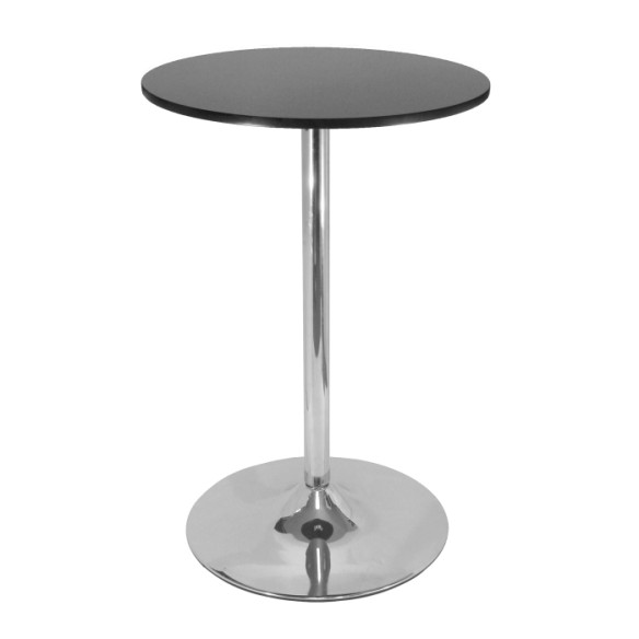 Spectrum 28" Bar Height Table, Black and Chrome