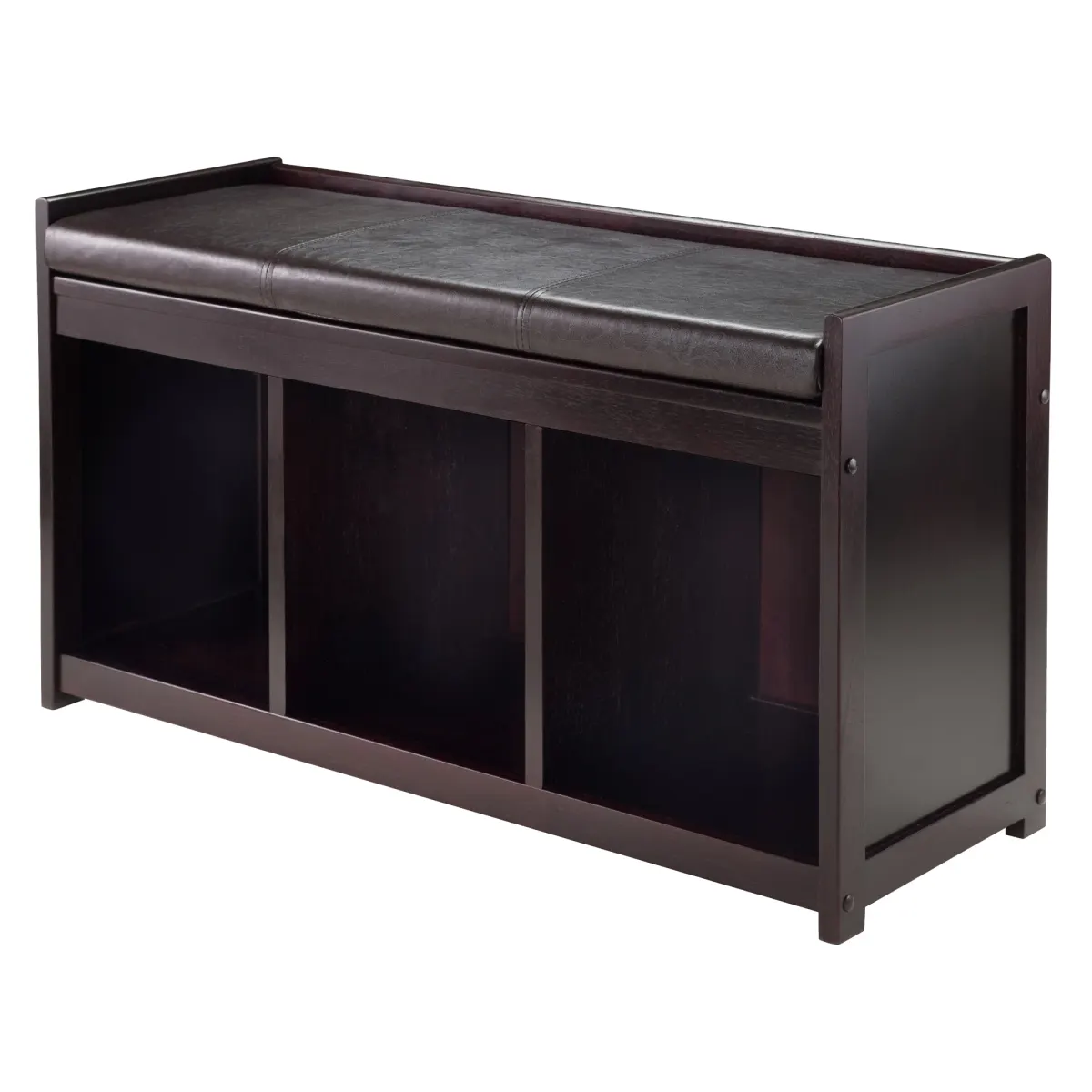 Addison Storage Bench with Seat Cushion, 37" Wide, Espresso