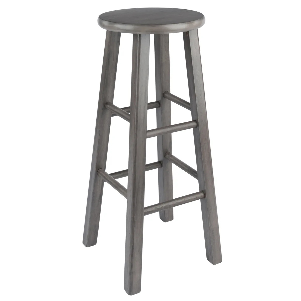 Ivy Square Leg Bar Stool, Rustic Gray