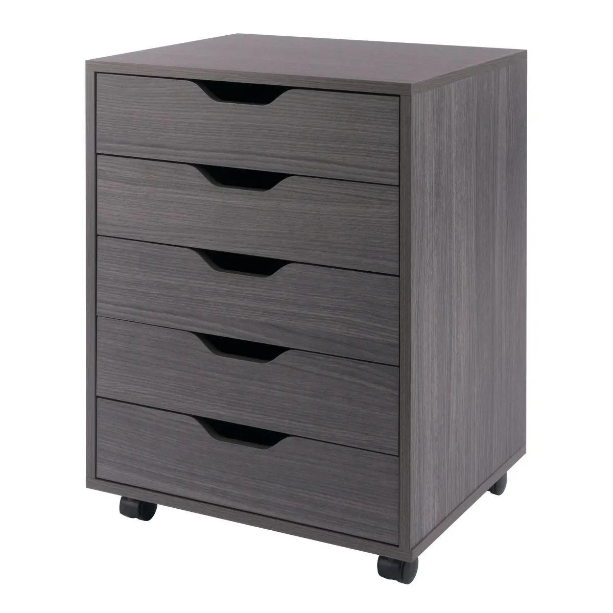 Halifax 5-Drawer Mobile Cabinet, Charcoal