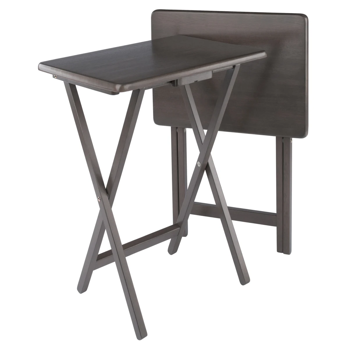 Alex 2-Pc Snack Tables, Oyster Gray