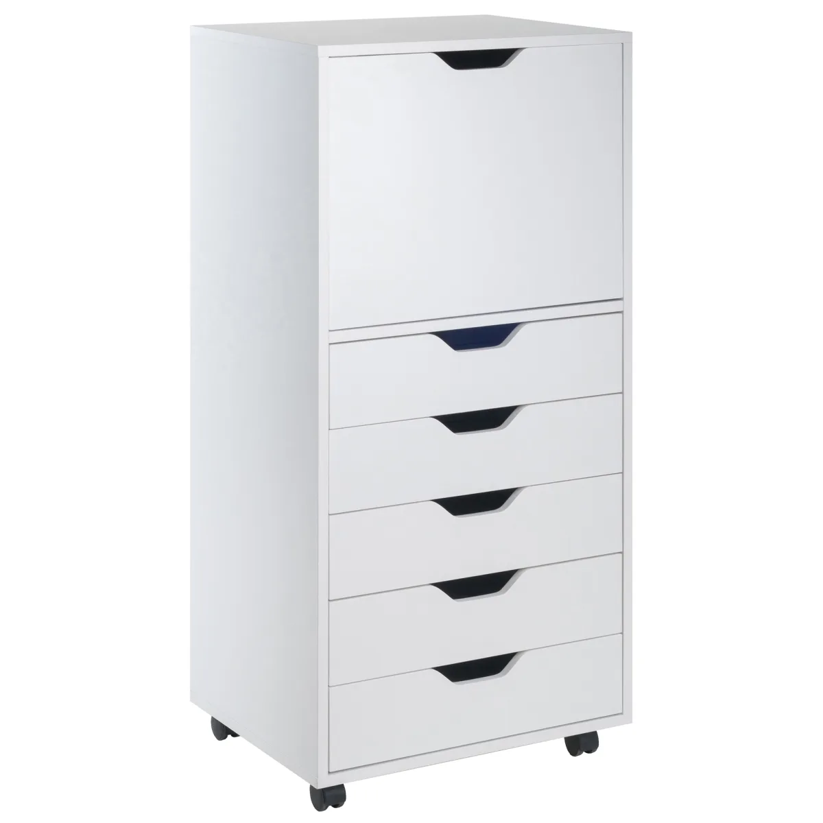 Halifax 5 Drawer Storage Mobile Cabinet, White