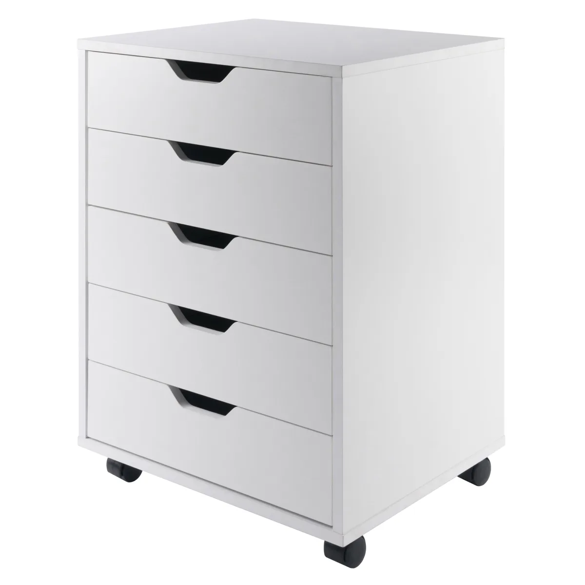 Halifax 5-Drawer Mobile Cabinet, White