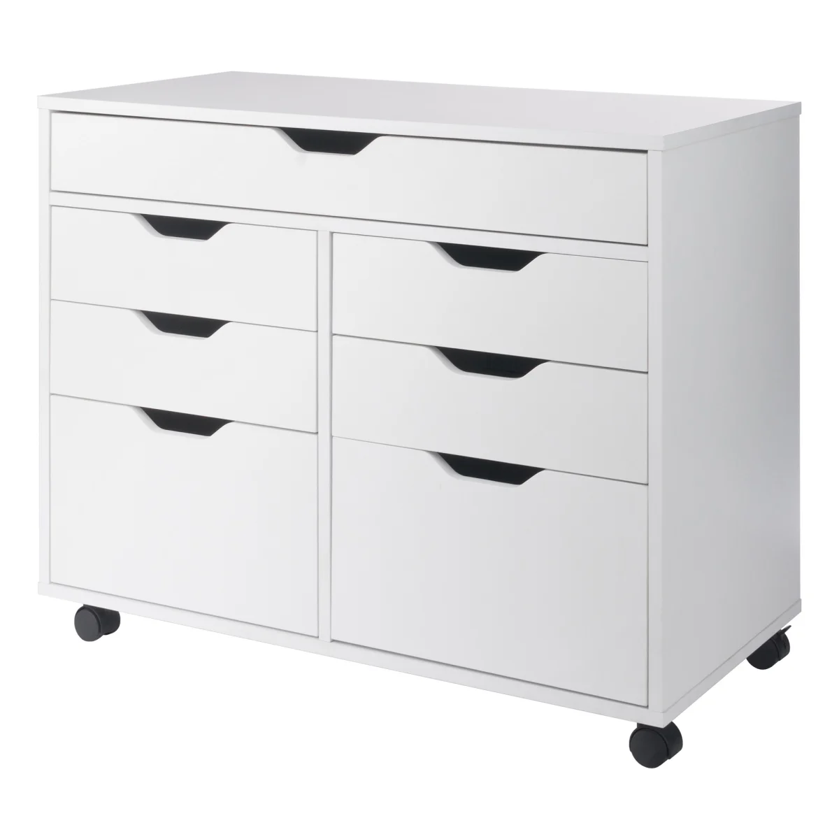 Halifax 5-Drawer Multi-Storage Mobile Cabinet, White