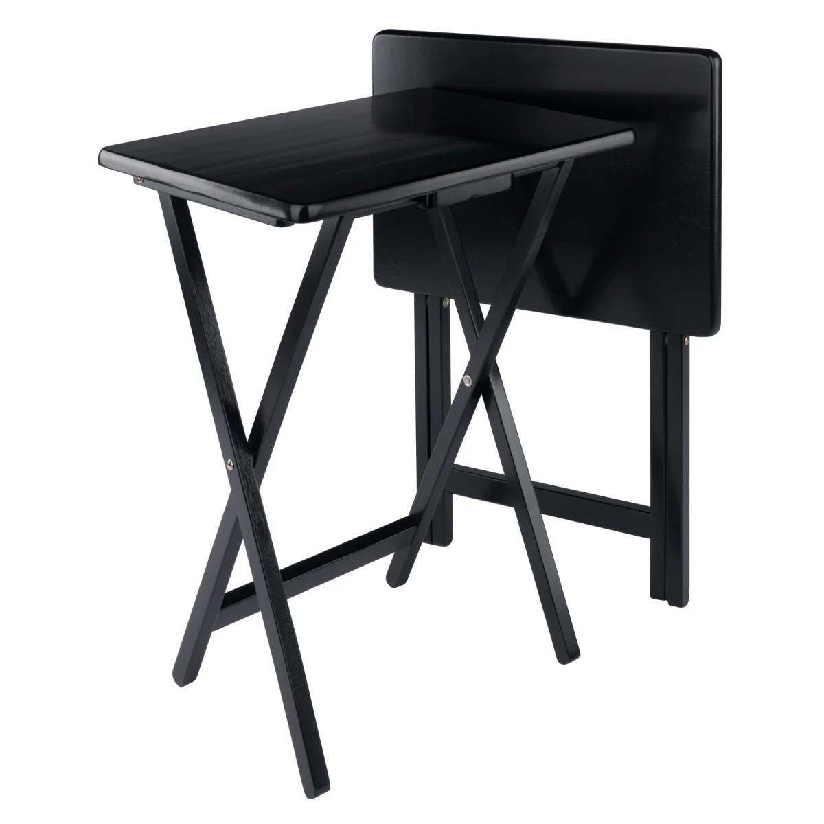Alex 2-Pc Snack Tables, Black