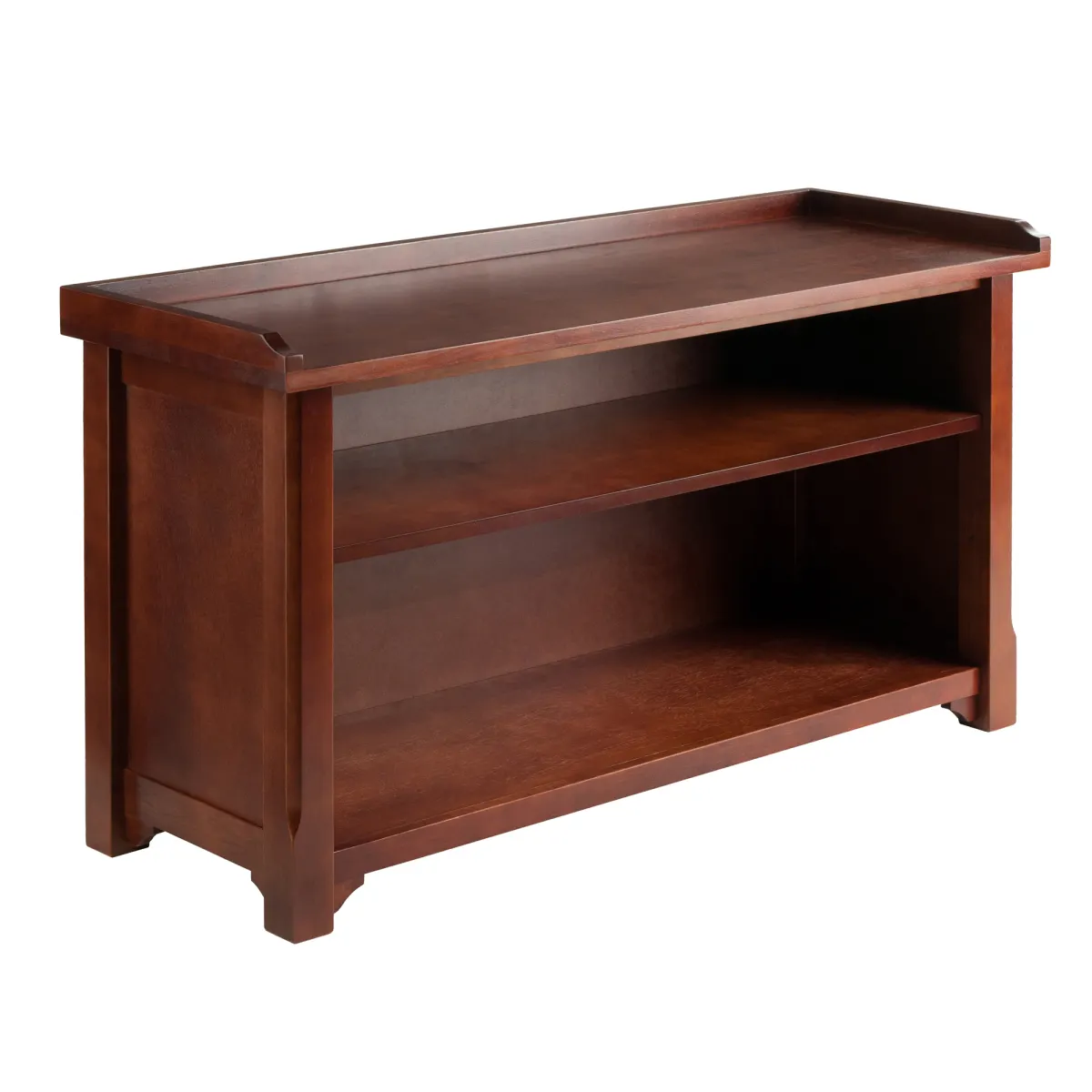 Milan Storage Hall Bench, Walnut
