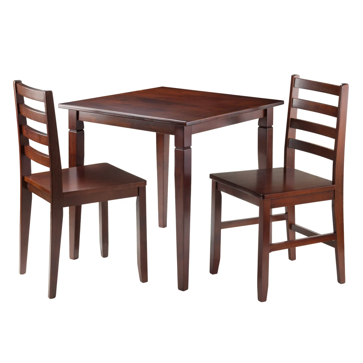 Kingsgate 3-Pc Dining Table with Ladder-back Chairs, Walnut