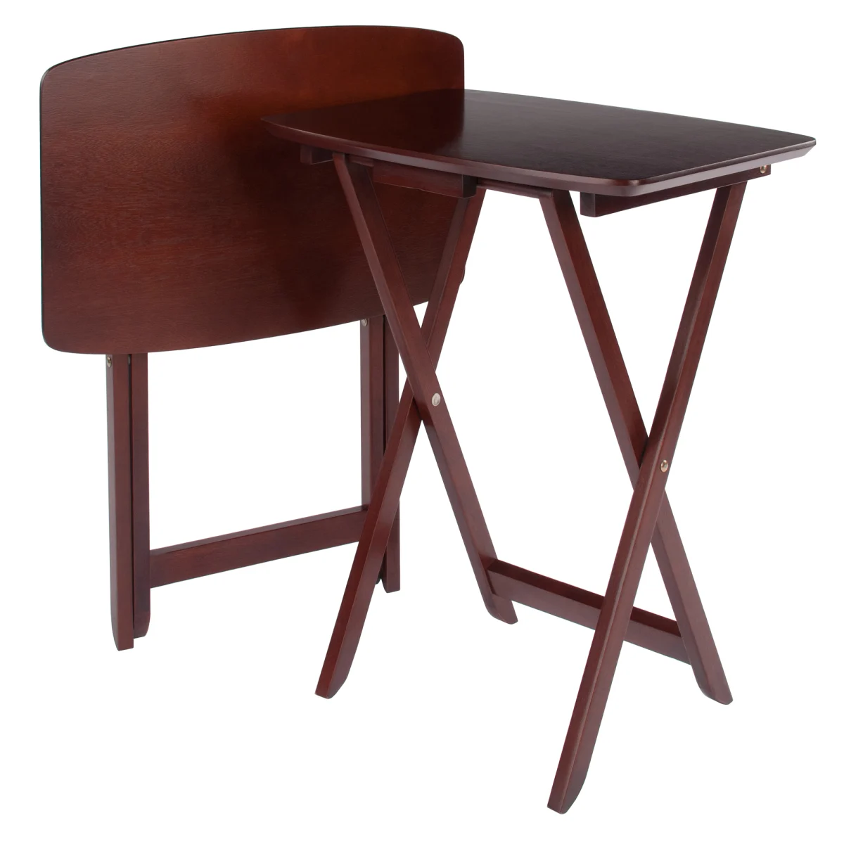 Darlene 2-Pc Snack Tables, Walnut